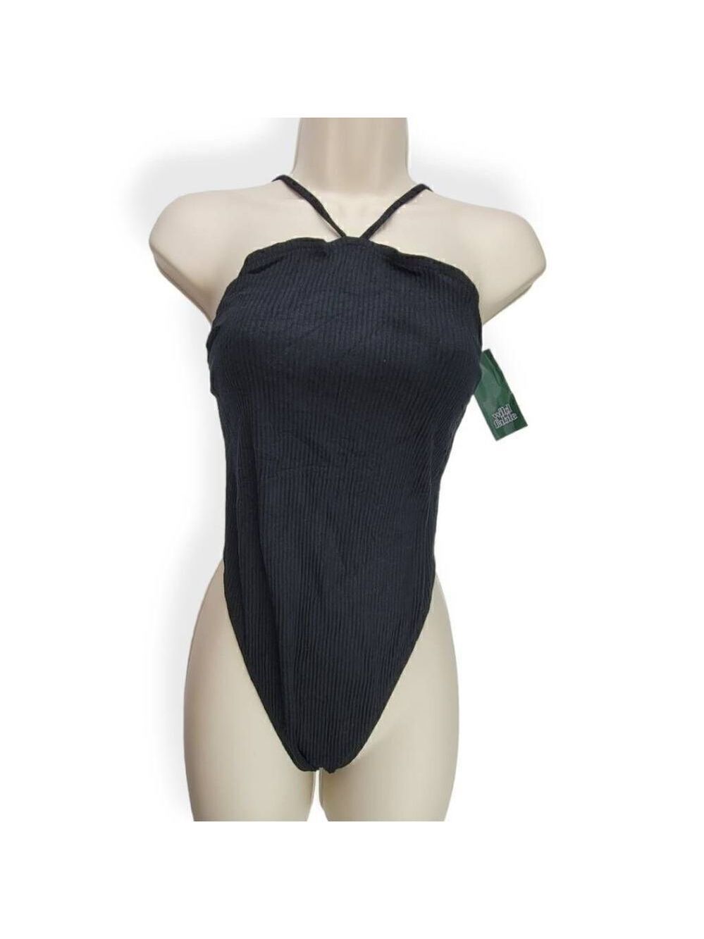 Wild Fable Black Halter Bodysuit XLarge
